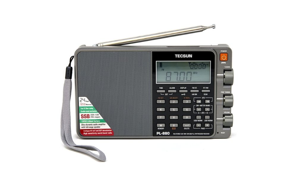 Tecsun PL880 Portable Digital PLL Dual Conversion AM_FM, Longwave & Shortwave Radio with SSB (Single Side Band) Reception