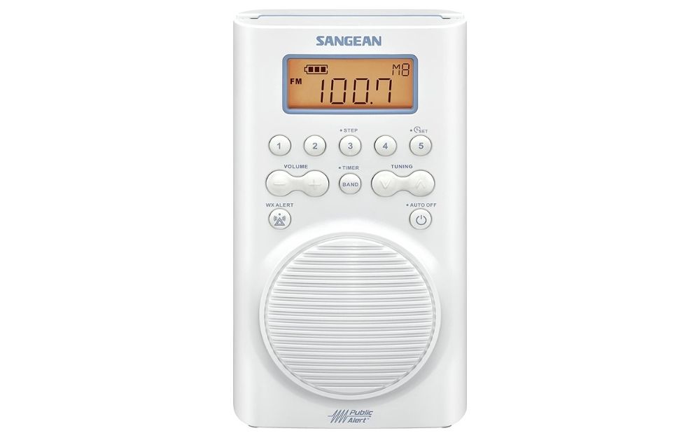 Sangean - H205 AM_FM Weather Alert Waterproof Shower Radio